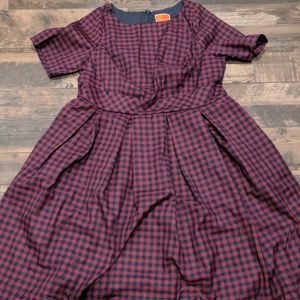 Modcloth boatneck dress in plaid